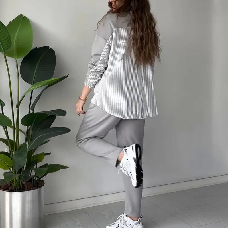 2025 New👗✨Design 2-delige loungeset in kleurblokdesign voor dames