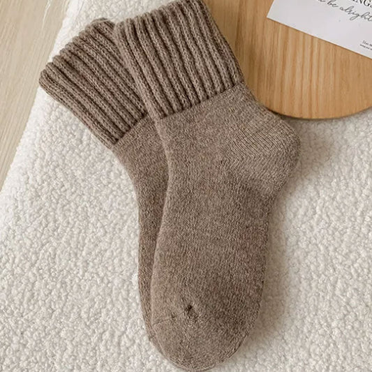 🧦5 paar wollen sokken voor dames – warme, middelhoge sokken