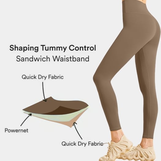 🔥49% KORTING – Hoge Taille Shaping Leggings met Tummy Control