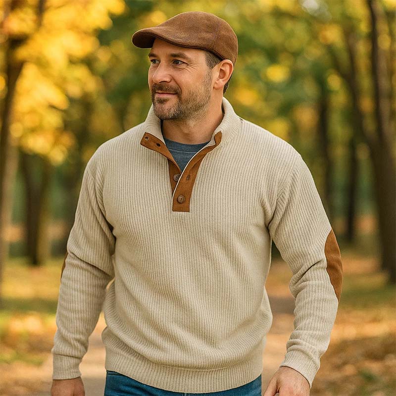 🍂 Dunne herrenstrui van corduroy – Herfstfavoriet