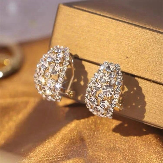 🔥 35% KORTING – Handgemaakte Diamanten Hoop Oorbellen 🎁✨