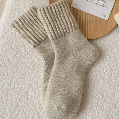 🧦5 paar wollen sokken voor dames – warme, middelhoge sokken