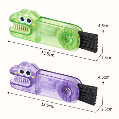 🐊 Multifunctionele krokodillenborstel - 3 borstelkoppen voor alle soorten kopjes