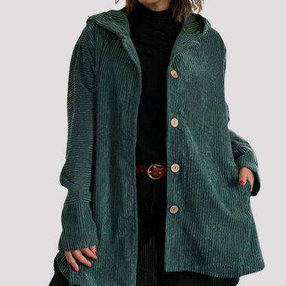 🍂 Herfst recht corduroy jack met capuchon 🧥