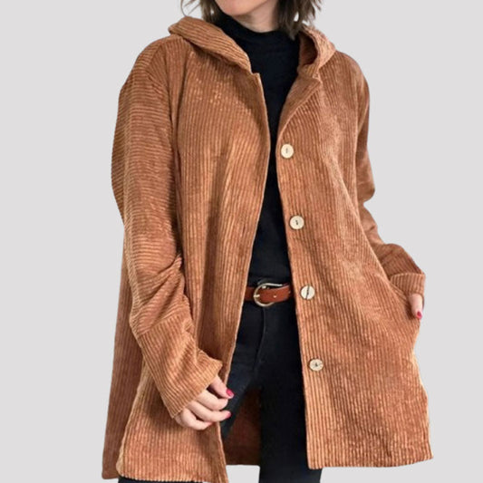 🍂 Herfst recht corduroy jack met capuchon 🧥