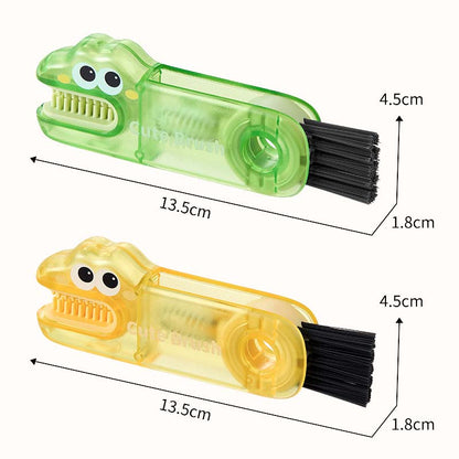 🐊 Multifunctionele krokodillenborstel - 3 borstelkoppen voor alle soorten kopjes
