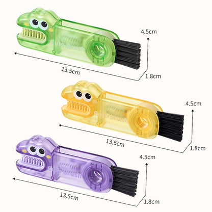 🐊 Multifunctionele krokodillenborstel - 3 borstelkoppen voor alle soorten kopjes