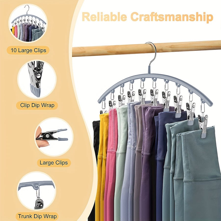 🔥 38% KORTING – Boogvormige kleerhanger met 10 haken