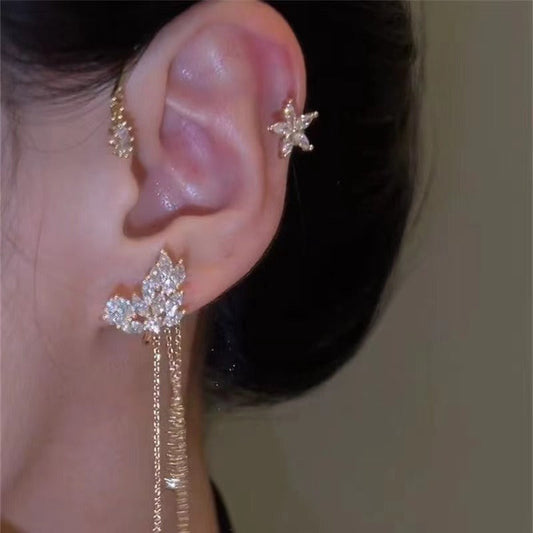 ✨🦋 Zirkonia oorbellen met vlinderpoo💖✨