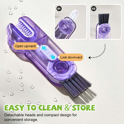 🐊 Multifunctionele krokodillenborstel - 3 borstelkoppen voor alle soorten kopjes
