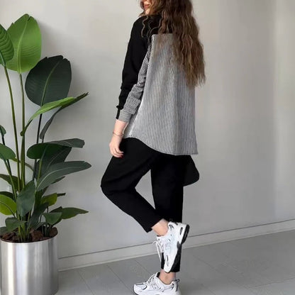 2025 New👗✨Design 2-delige loungeset in kleurblokdesign voor dames