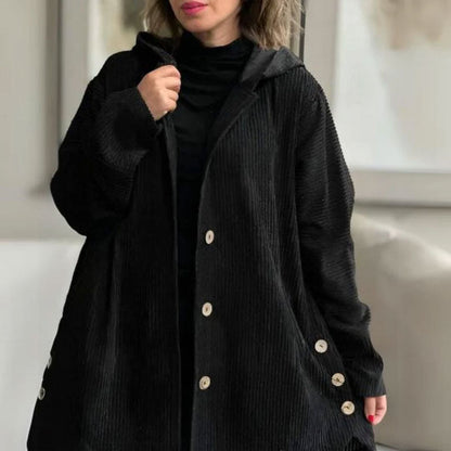 🍂 Herfst recht corduroy jack met capuchon 🧥