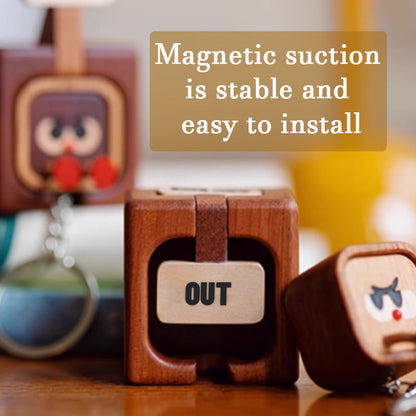 Wooden Creative Packaging Magnetic Keychain