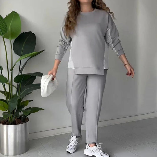 2025 New👗✨Design 2-delige loungeset in kleurblokdesign voor dames