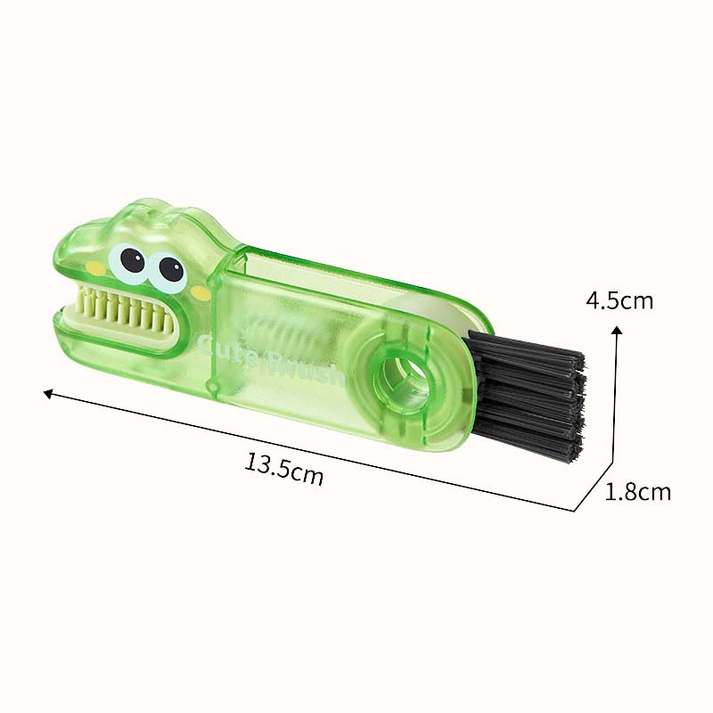 🐊 Multifunctionele krokodillenborstel - 3 borstelkoppen voor alle soorten kopjes