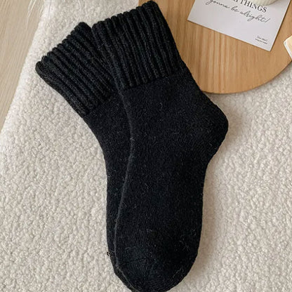 🧦5 paar wollen sokken voor dames – warme, middelhoge sokken