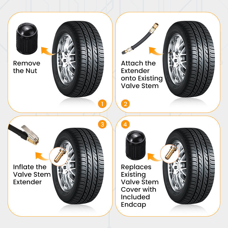 🔥Koop 1, krijg 1 gratis🔥Universele flexibele ventielverlenging voor banden