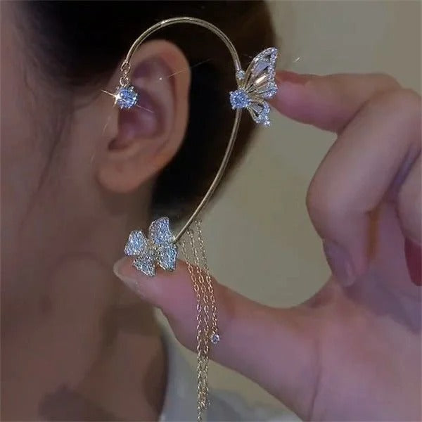 ✨🦋 Zirkonia oorbellen met vlinderpoo💖✨