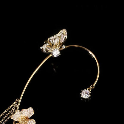 ✨🦋 Zirkonia oorbellen met vlinderpoo💖✨