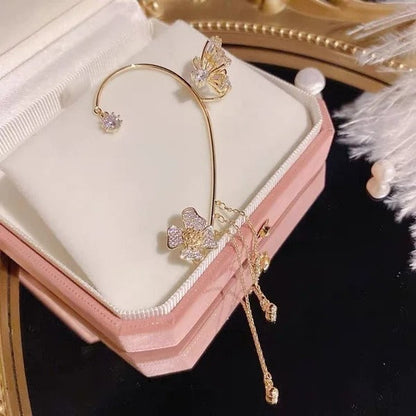 ✨🦋 Zirkonia oorbellen met vlinderpoo💖✨